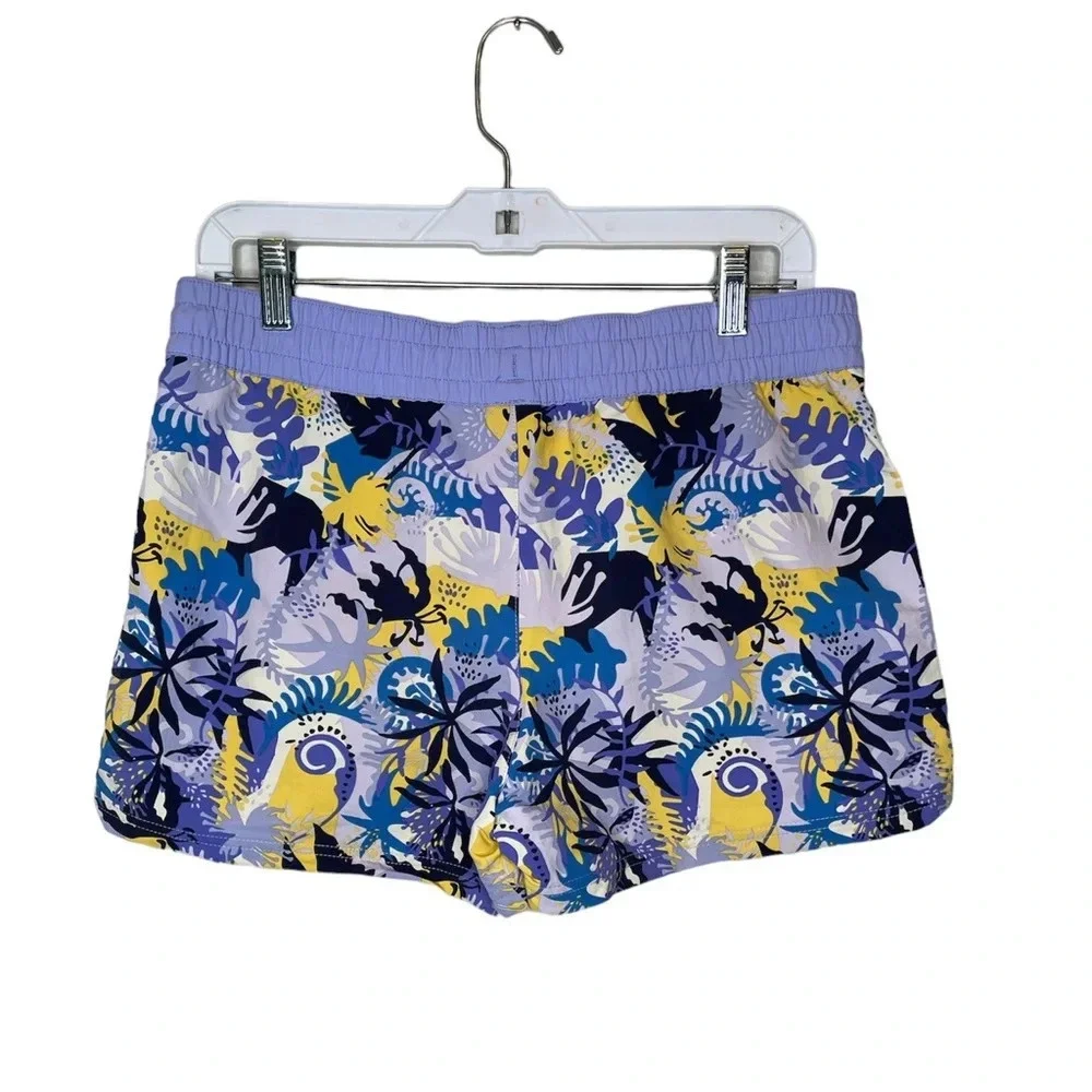 Patagonia Girls Costa Rica Baggies Shorts Purple Yellow Youth Size XXL